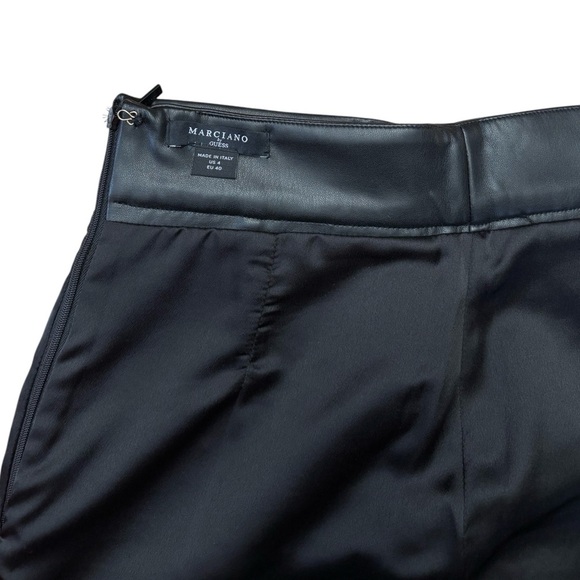 Marciano by Guess, Tweed & Faux Leather Mini Skirt, Size 4, Black, White - Picture 10 of 14